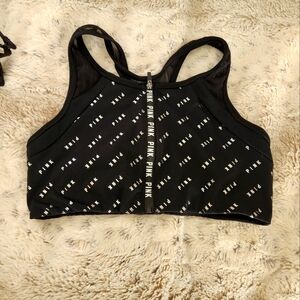 PINK zip front sports bra Size Medium